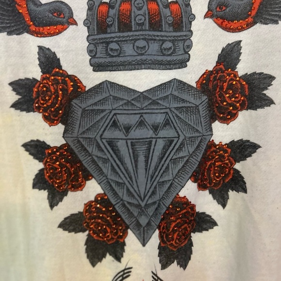 Sinful Y2K, ombre, yellow, and white zip up hoodie size large - Picture 11 of 13